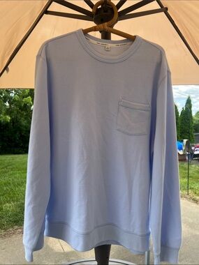 Pastel Blue Pocket Crewneck Sweatshirt